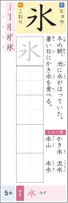 氷 のプリントの見本