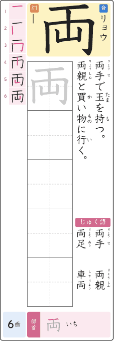 両 のプリントの見本