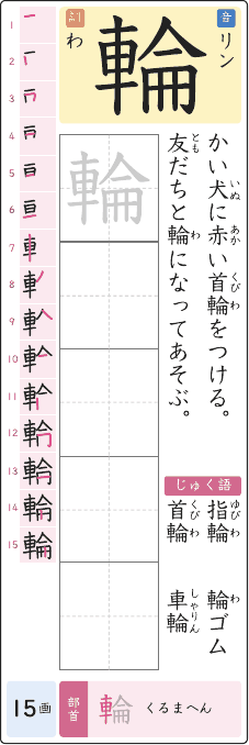 輪 のプリントの見本
